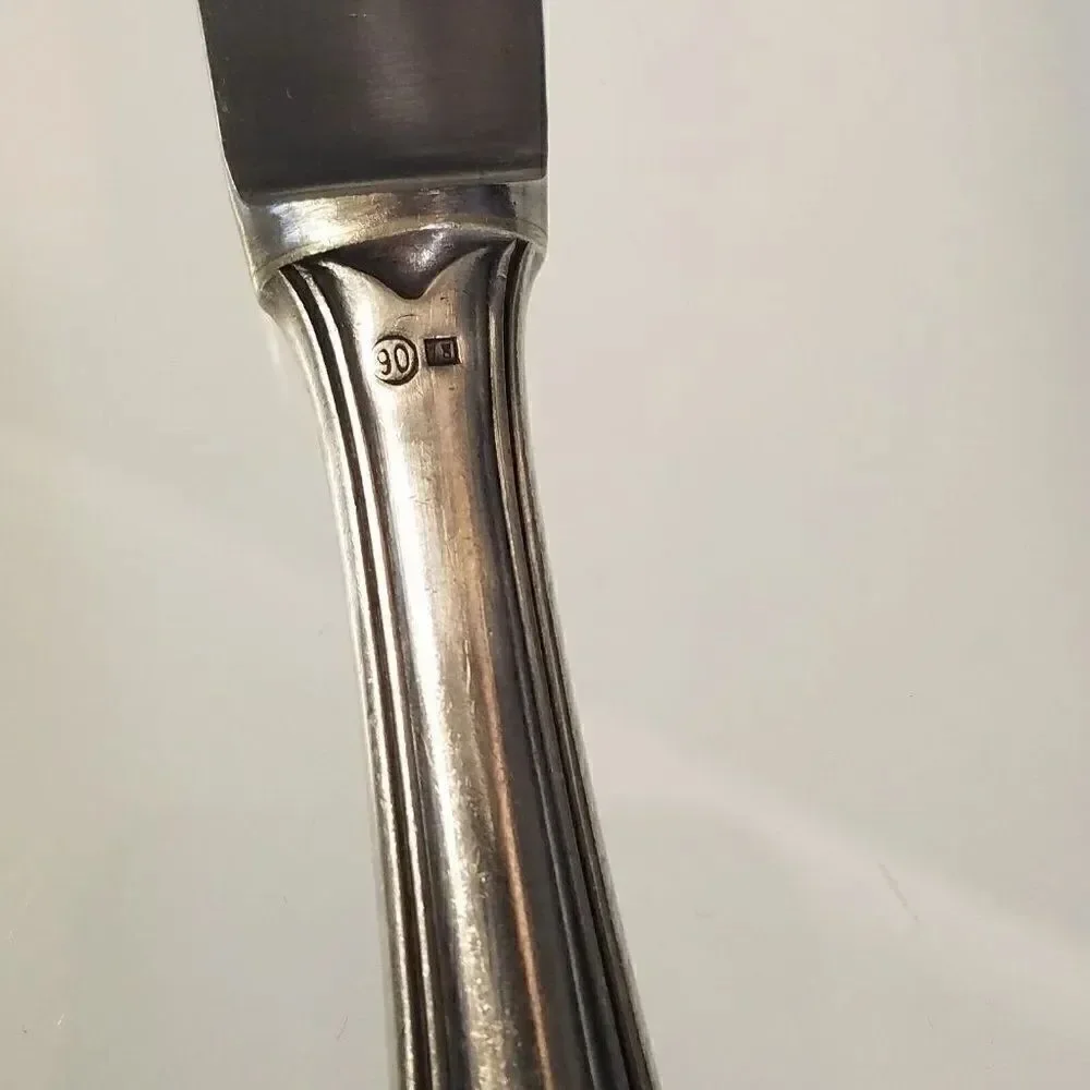 Vintage Gowe Wellner German Sliver Plate Knife Marke GW Gowe 90 18